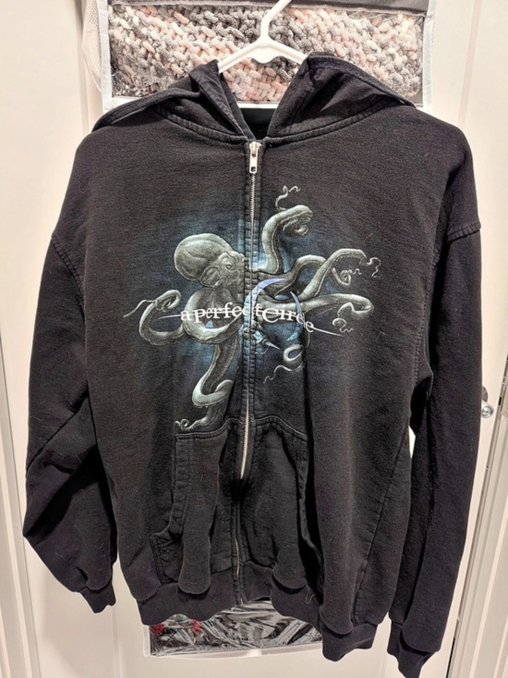 A Perfect Circle Octopus Full Zip Hoodie in Black Medium